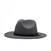 Fall Winter Korean version of the flat woolen hat belt big eaves felt hats plain weave cap Europe and America