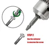 4Pcs Damaged Screw Extractor Set Easily Remove Stripped or Damaged Screws Double Ended Stripped Removers Hand Tool Sets