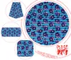Nuovo tessuto stampato in cera africana nuovo tessuto cerato Ankara Batik africano 100% cotone traspirante Tessuto a pois blu