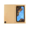 Shockside Phone Fodral för iPhone 6 7 8 11 12 x XR XS Max Plus Fashion Unique Blue Resin Natural Wood Splice Case