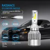 Phares de voiture LED C6 les plus bas, ampoules de phares automobiles COB H1 H3 H4 H7 H11 9004 9007, 72W 7600LM, 7699547, nouveau