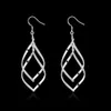 Brand new sterling silver plated Dual banana-shaped earrings DFMSE168,women's 925 silver Dangle Chandelier earrings 10 pairs a lot