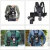 Freeshipping MQ-MSP01 Multi Camera Carrying Chest Harness System Vest med Side Holster för Canon Nikon Sony DSLR-kameror