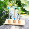 Hotel jednorazowy uchwyt okrągły bambusowe dzieci szczoteczka do zębów naturalna ekologiczna szczoteczka do zębów ochrona środowiska miękkie futro szczoteczka T9i0072