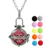 Hollow Love Flower Locket Aromatherapy Essential Oil Diffuser Locket Pendant for Hollowen Glow In The Dark Necklace Glow Ball Perfume