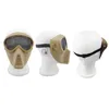 Équipement de plein air tactique Airsoft masque tir équipement de Protection du visage en métal en acier treillis métallique plein visage Style abeille NO03-203