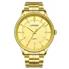 2020 Longbo Quartz Watch Lovers Watches Women Men Pareja Analógico relojes de cuero Moda de pulsera Moda Relojes Casual Gold 1 PCS 8022619