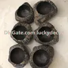 1pc Unique Freeform Naturlig korallinsekt Fossiliserad Fossil Crystal Geode Cave Ashtray Raw Honeycomb Stone Specimen Cigarette Holder Smoker