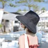 Fashion lady original Brand New South Korean Version Sunshade Female Beach Cap Handcrafted Bucket Hat Outdoor Sun Protection Folding Hats