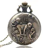 Steampunk rétro 3d twee chinois zodiaque animal quartz poche montre hommes femmes horloge analogique couche à pulls challe