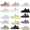 Meilleurs chaussures de course pour femmes de haut pour hommes Kanye West Clay Hyperspace True Form Static Sesame Butter Beluga Black Bred Red Sneakers Taille 36-46