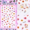 Ny Diy Art Dandels Flower 3D Nail Stickers Nail Art Adhesive Transfer Sticker Decaler Decaler Fresh Summer Flowers and Dandelion Nails Stick