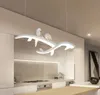 Modern Led Hanging Pendant Lamps For Dining Room Kitchen Room Bar Shop Chandelier White With Bird 90-260V