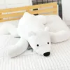 Yeni dev kutup ayısı peluş oyuncak beyaz ayı bebek uyku kucaklama ayı yastık rakun bebek kız hediye için deco 100 cm 150 cm DY50666