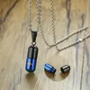 Fashion- Steel Container Shape Seal Pendant Necklaces for Men Perfume Bottle Container Male Jewelry