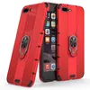 Coque de téléphone pour Apple iPhone 11/6/7/8/6P/7P/8plus 360 Anneau rotatif en métal Support de béquille Support de voiture magnétique intégré Armure antichoc