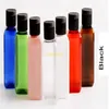 300st 50ml (1 2 / 3oz) Assorted Color Refilling Plast Pet Bottle Square Exempelflaskor med lätt flip cap grossist