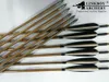 12 Uds Linkboy tiro con arco flecha de bambú 5 ''paletas de pavo compuesto recurvo arco tradicional caza y tiro
