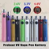 Podgrzewanie VV Evod Vapor Pen regulowane napięcie eCig 510 gwint Ego bateria 650/900/1100 mAh do zbiornika parownika oleju woskowego Dab