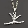 Hot Fashion Vintage Zilver Gemengd Stijl Meisje Gymnast Hanger Ketting Verklaring Sieraden Vrouw Charms Sieraden Gift - 81