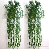 Groothandel-hot selling kunstmatige klimop blad garland planten wijnstok nep loof bloemen home decor vakantie decoraties nu