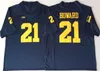 Michigan Wolverines College Fotboll Jerseys 10 Tom Brady 4 Jim Harbaugh 2 Charles Woodson 5 Jabrill Peppers 3 Rashan Gary 21 Desmond Howard