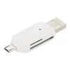 2 i 1 Cellphone OTG Card Reader Adapter med Micro USB TF / SD Card Port Phone Extension Headers for PC