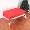 132x208cm新年クリスマス赤長方形テーブルクロスクリスマスオーナメントパーティーテーブルクロスカバーキッチンダイニングテーブル装飾jk1910xb