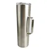 20oz rostfritt stål skinny tumbler vakuum isolerad rak kopp med lock och hantera öl kaffe rånar i lager