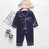 Sleepwear Outfits For Toddler Baby Boys Long Sleeve Solid Tops+Pants Pajamas Soft Feeling Sweet Sleeping Clothes Y81