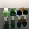 Mehrfarbiger Cartoon-Glasblasenkopf-Glaskonverter Großhandel Bongs Ölbrennerrohre Wasserpfeifen Glasrohr Bohrinseln Rauchen