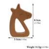 10pcs Infant Wooden horse shape Teethers for Baby Kids Molar Pacifier Chain Necklace Toys Food Grade Beech Teething Training Toy