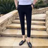 2018 lente nieuwe marineblauw slim fit mannen jurk pant office broek mannen pantalon homme slanke formele broek broek voor man