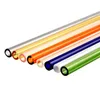 El yapımı renkli cam içme pipetleri çevre dostu ev pipet tubularis horlama parçası tüp virajı yeniden kullanılabilir saman çubuk alet