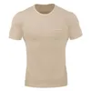 Rashgard Seco Fit Men Correndo Camisas De Manga Curta Camisa De Esporte Homens Treino Apertado Compressão Top Tees Algodão Gym Sportswear