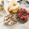 50pcs Kobiet Lady Girl Hair Hairband Pure Color Pu Pu Festestine Sport Dance Scrunchie Elastyczne włosy Ring2192627