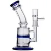 6.7 Inchs Hookahs Mini Bong heady Dab Rigs comb Bongs Water Pipes Green Percolator With 14mm Bowl