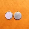 new sublimation blank round shape pendant charm hot tranfer printing diy consumable new arrival not include necklace