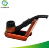 Manual freestyle ebony pipe removable filter curved handle smoking accessories