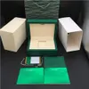 2 Styles Newest Best Quality Dark Green Original Woody Watch Box Papers Gift Bag for Rolex Box 116600 Watches Boxes