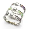 New arrival top brand Punk Men and Women Stainless Steel band bangle with green and purple and white color design4817699