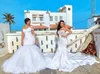 Lima Brew Nuovi abiti da sposa Abiti da sposa a sirena di lusso sudafricano taglie forti Abiti da sposa a cuore con applicazioni di perline con gonna staccabile BC2232