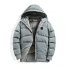 Jaquetas de roupas fofas de penas de ganso aquecidas estilo masculino jaqueta puffer preta Casaco de pelúcia de inverno marca de moda de alta qualidade