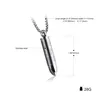 Wholesale- luxury unscrewed paper holder religious cross cool bullet design stainless steel men pendant necklace