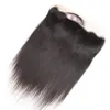 8Aブラジルのバージンヘアクロージャーエクステンション3バンドルブラジルストレートヘア13×4レース閉鎖未処理レミー人間の髪織り