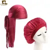 Fashion Men's Durag Headwear Durags and Bonnets Donna Comoda coppia di berretti Set da 2 pezzi