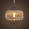 E27 levou luz retro corda industrial lustre de vento para internet café restaurante café bar bola personalizada lâmpada
