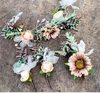Fiori per acconciature da sposa Clip per parrucchieri in stile coreano fiori secchi naturali fatti a mano tiara accessori per capelli abito da sposa