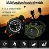 Outdoor Survival Watch wielofunkcyjny zegarek paracord z kompasem gwizdek termometr ratowniczy przetrwanie na zewnątrz EDC Hunting1742813