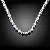 Collier de perles de lumière de sable en gros 8MM collier en argent sterling STSN086, toute nouvelle mode 925 chaînes en argent collier vente d'usine